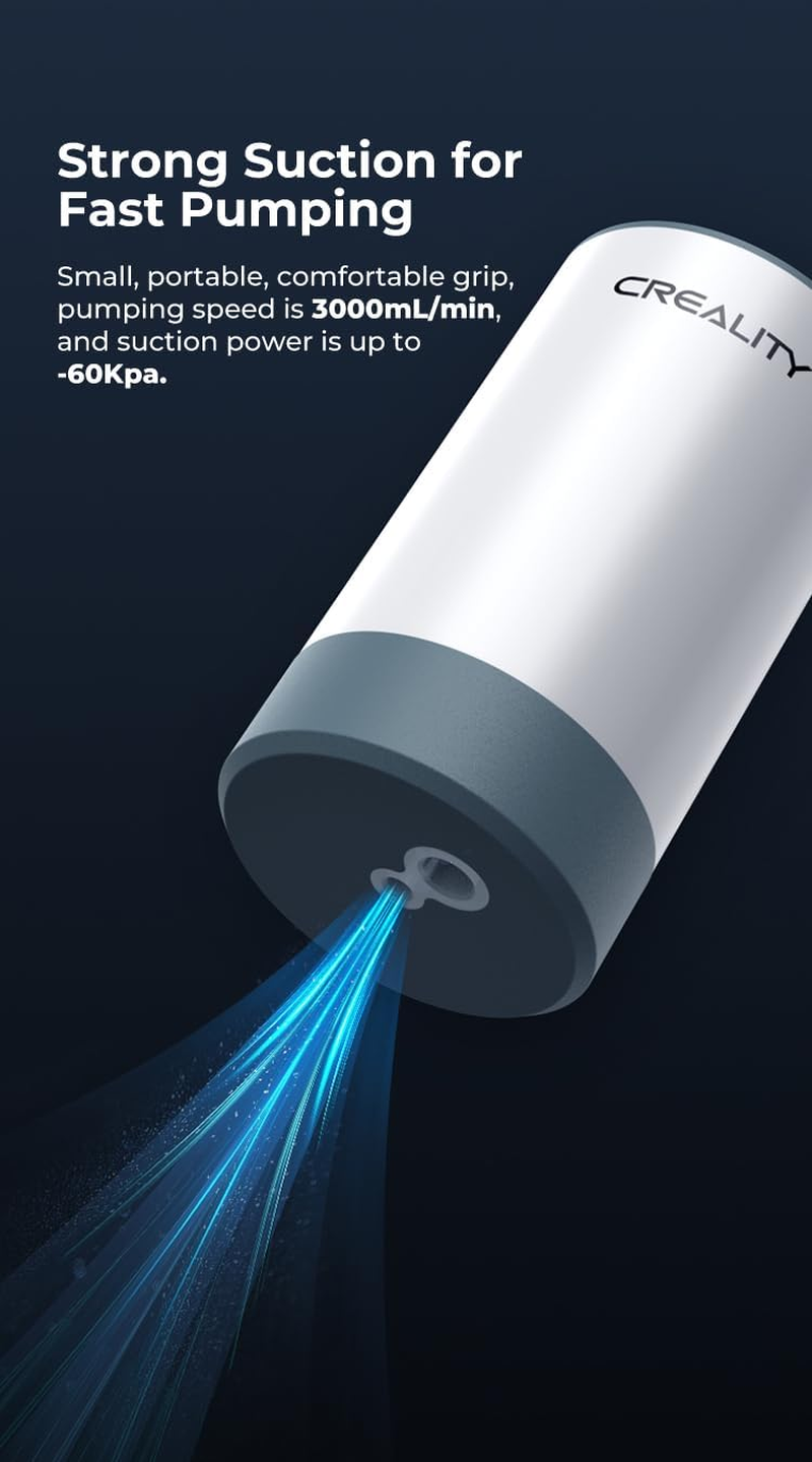 Creality Upgraded 3D Printer Filament Storage Bag Kit Prevent and Monitor Moisture PLA Storage Dry Bags (8 X Vacuum Sealed Bags,1 X Electric Vacuum Pump, 8 X Desiccant), 40X40Cm image number 6