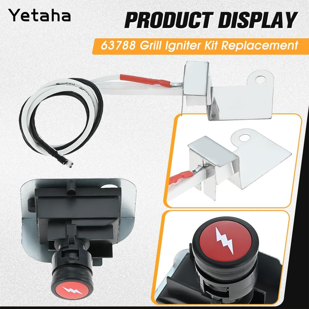 Yetaha 63788 Grill Igniter Kit Replacement for Weber Q320 Q3200 Series Gas Grills Ignition Replacement Parts image number 3