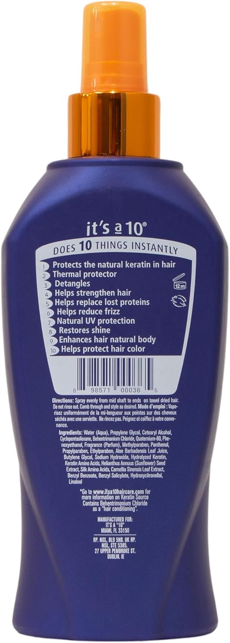 It'S a 10 Haircare Miracle Leave-In plus Keratin, 10 Fl. Oz.