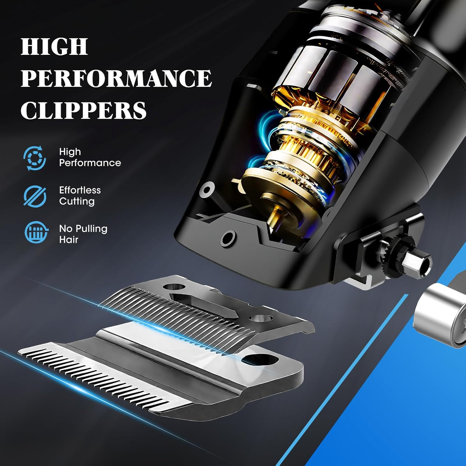 Suttik Hair Clippers for Men Cordless Hair Beard Trimmer Professional T-Blade Trimmer USB Rechargeable Hair Cutting Grooming Kit Barber Clippers Set LED Display