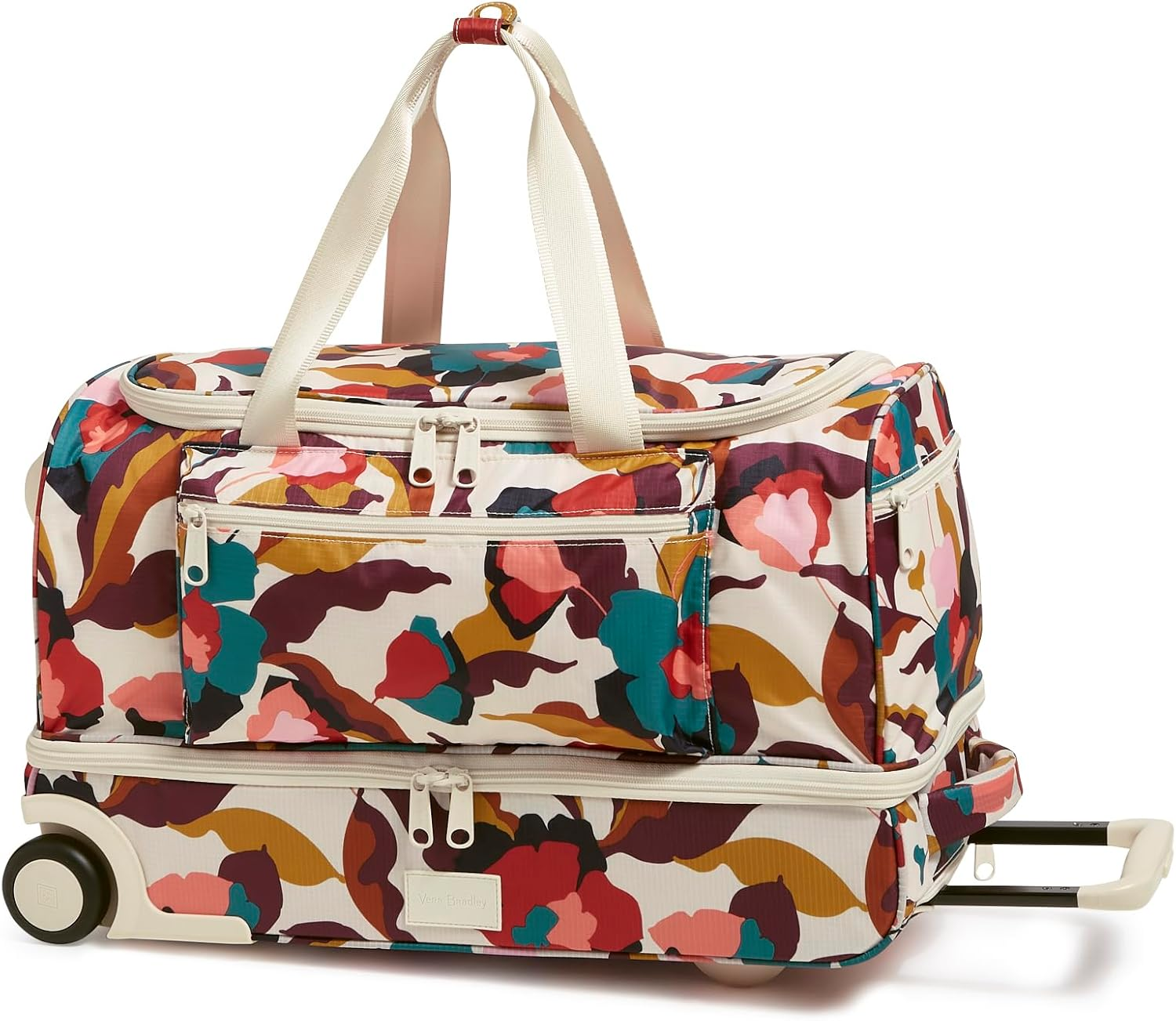 Vera Bradley Women'S Recycled Ripstop Foldable Rolling Duffel