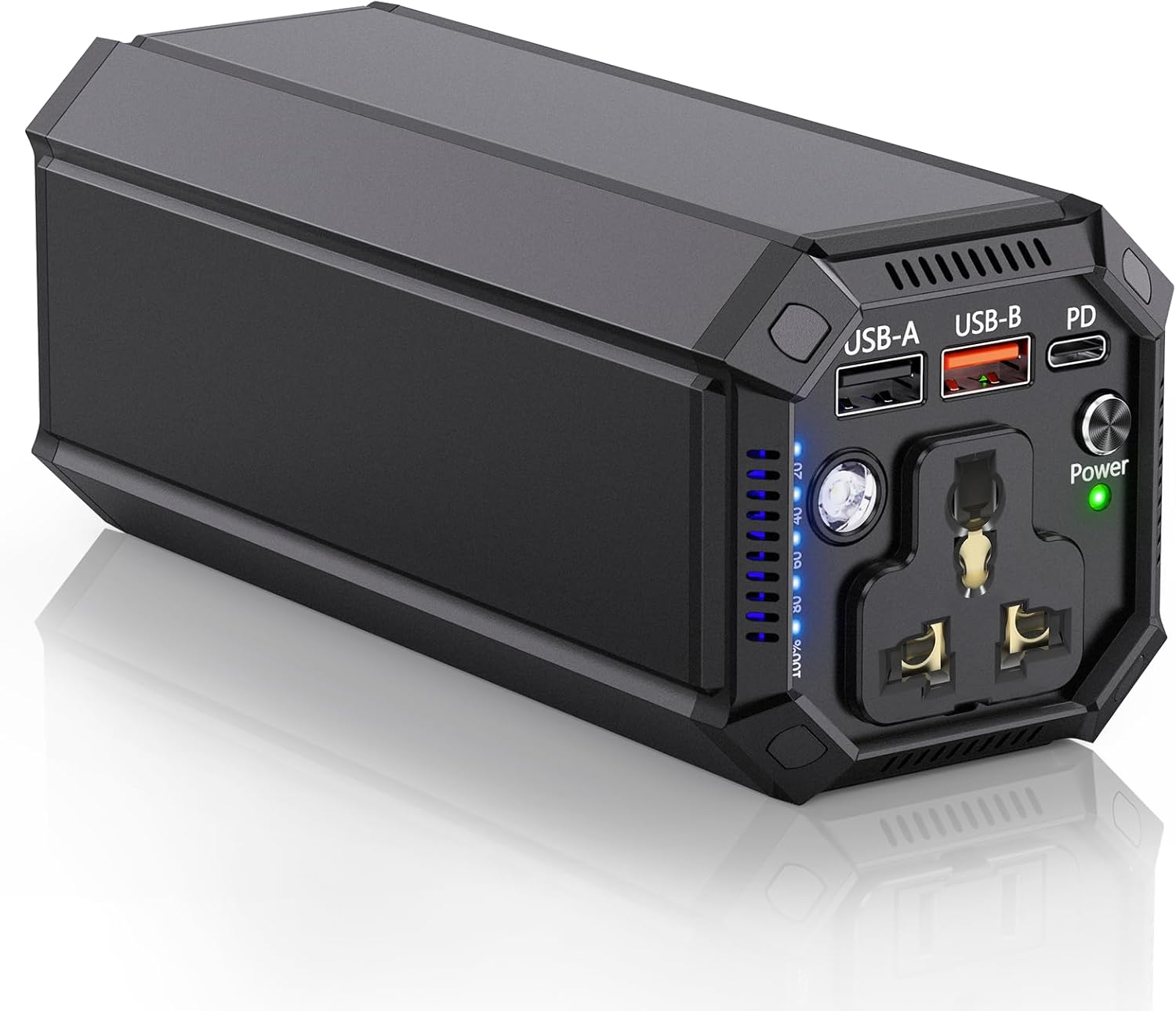 Portable Power Bank with AC Outlet, 100W Portable Laptop Charger, 98Wh/27000Mah High Capacity with 65W PD USB C Laptop Battery Bank, Backup Power Source for Business Travel and Outdoor Activities image number 3