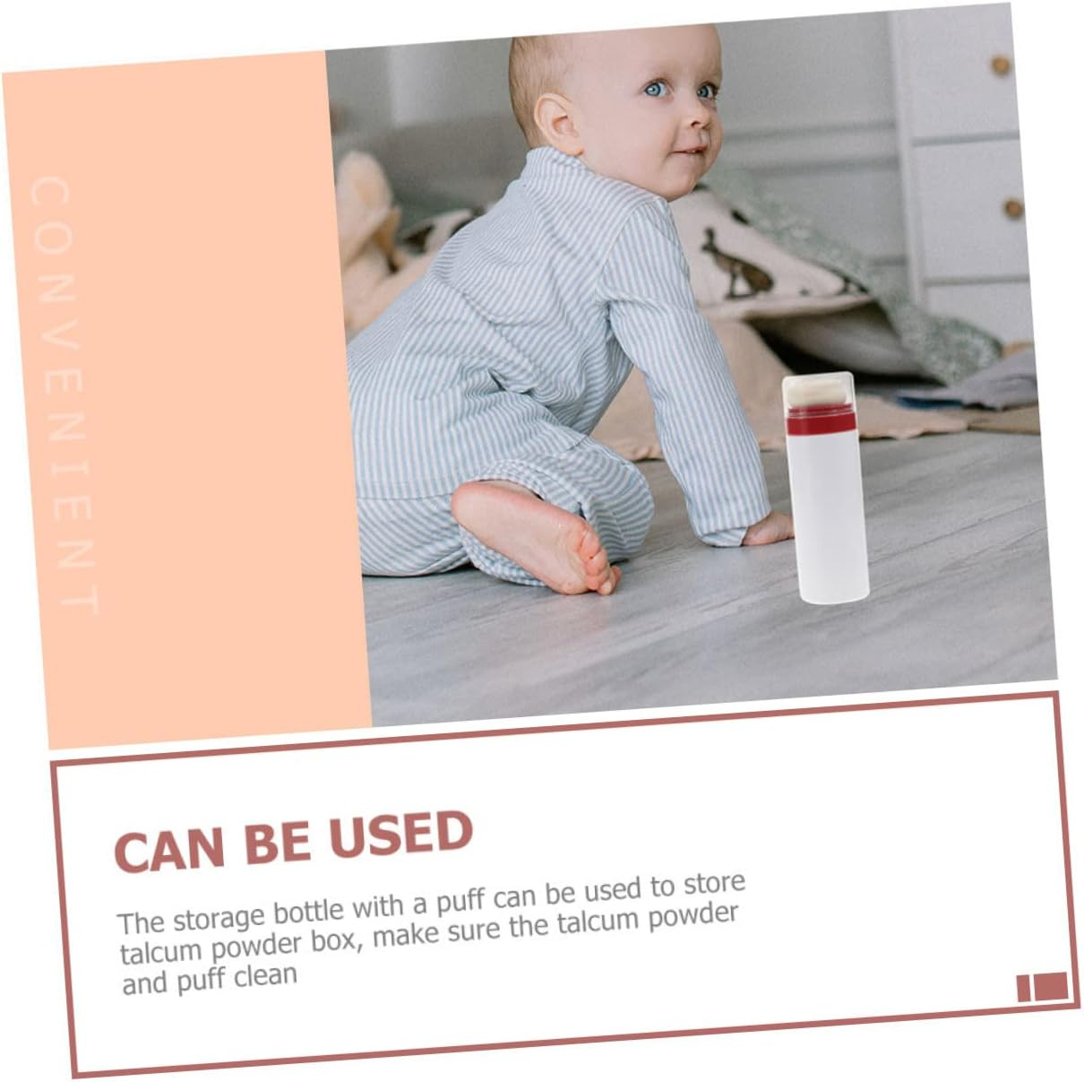 ARTSEWPLY Powder Dispenser Box 2Pcs Travel-Friendly Talcum Powder Case with Soft Puff for Convenient at Home and Outdoors Random Color