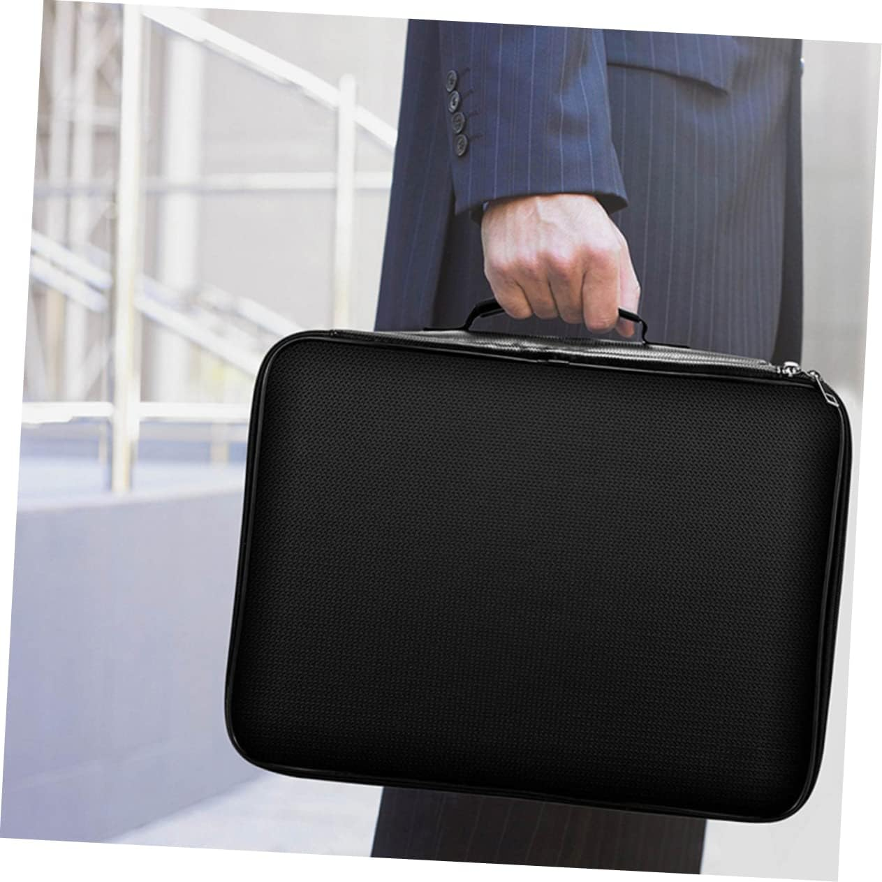 Fireproof Money Safe Document Bag Fireproof File Bag Safety Security Organizer image number 4