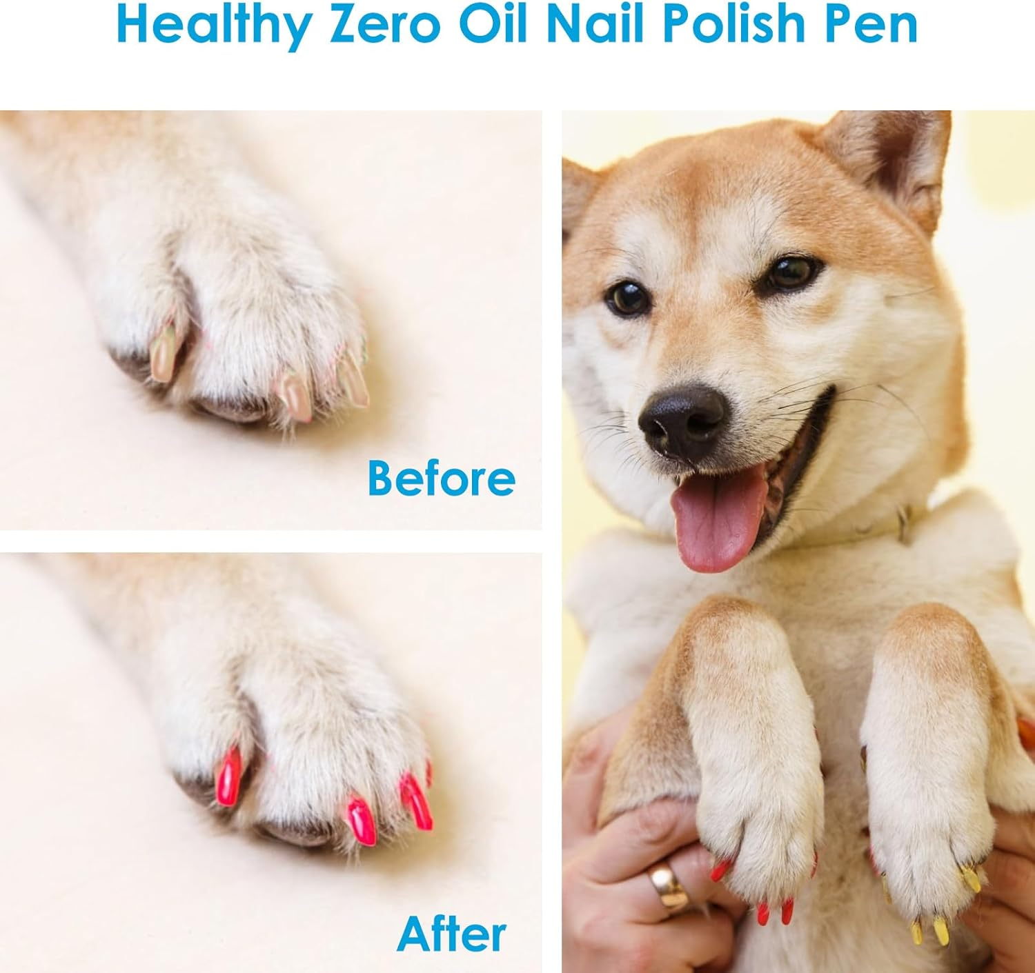 Dog Nail Polish,12 Colors Pet Paint Pen Set to DIY Beautiful Dog Nails Ideas,Safe Nail Polish Non Toxic and Odorless, Fast Drying Pet Paint Pen Set image number 4