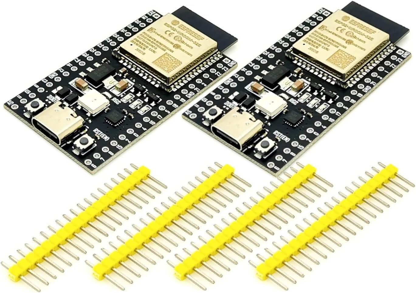 ESP32-WROOM-32E Board, 16Mb(128Mbit) Flash, Wifi, Bluetooth, USB Type C, PCB Antenna (2 Boards) image number 1