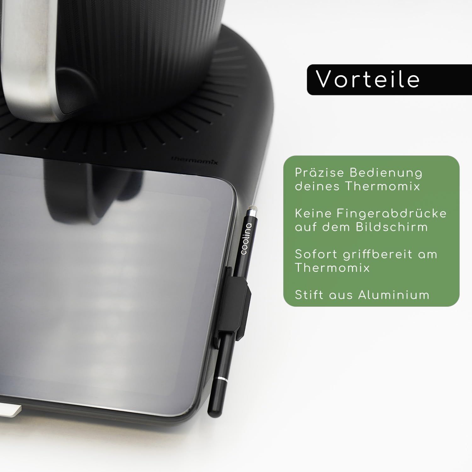 Premium Soft Touch Display Pen - Suitable for the Display of Your Thermomix TM7 TM6 TM5 - Highest Precision - Wonderful Operating Experience - Protection for the Display - Anti-Fingerprint image number 1