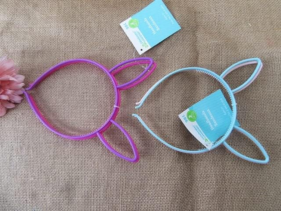 24Pcs Plastic Bunny Headband Hair Band Hair Hoop Party Favor image number 3