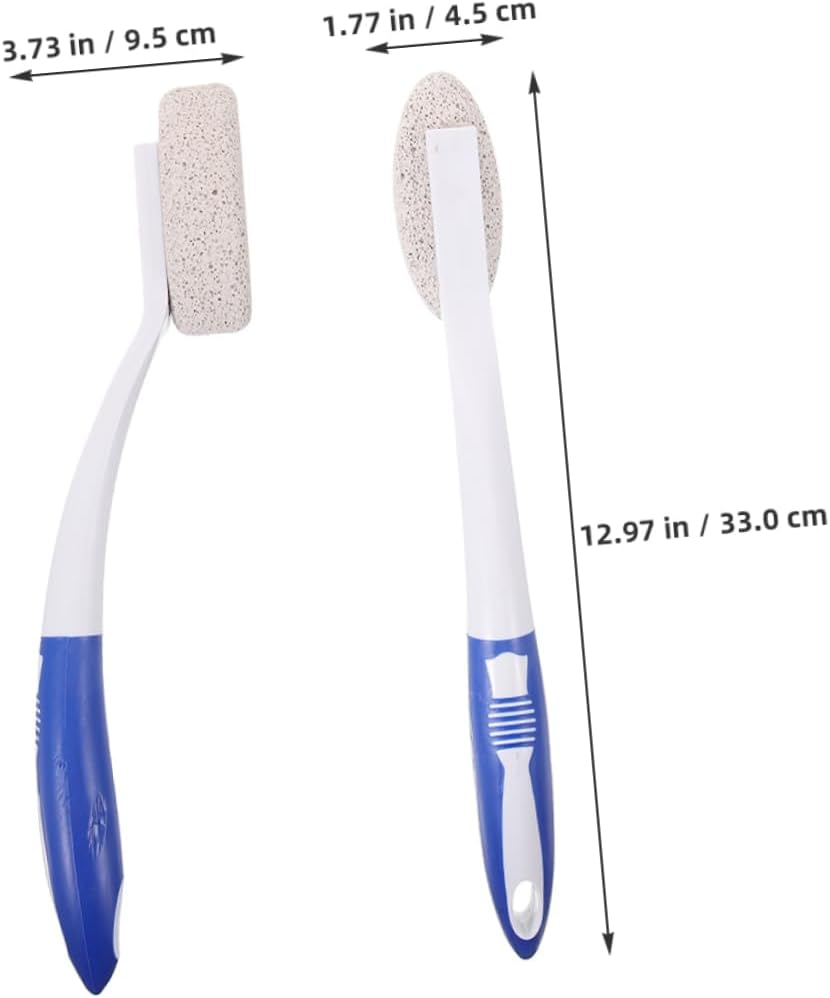 LALADEFIEE 2Pcs Ergonomic Foot File Pumice Stone Callous Remover Tool for Home Professional Use image number 2