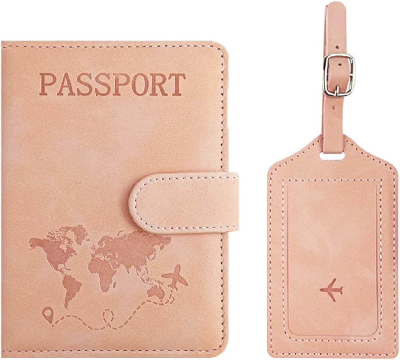 Passport Holder, Women Passport Cover with Closure, Travel Document Organizer Holders, Premium Passport Case Bag for Women, Pink, Minimalist image number 3