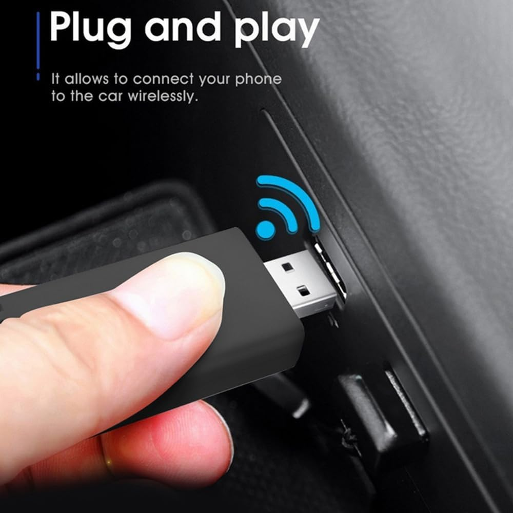 Wireless Carplay Adapter for Car Radio, Apple Carplay Dongle Adapter Convert Wired Carplay to Wireless Carplay for Car Stereo, Wireless Apple Carplay Adapter Auto-Connect for Ios 10+ Smooth and Stable image number 3