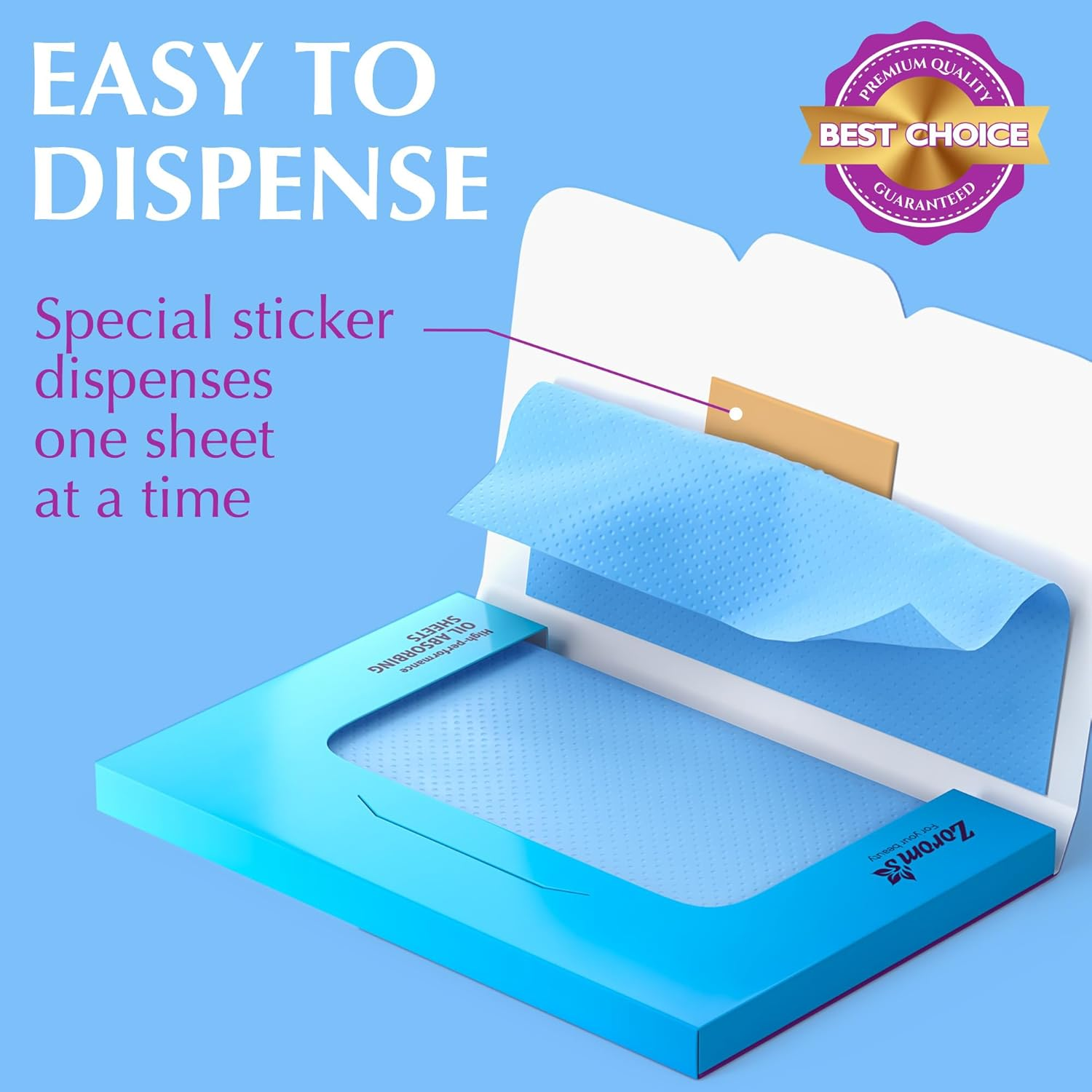 High-Performance Oil Absorbing Sheets for Face - 3 Pack (150 Sheets) - Makeup Friendly Blotting Papers for Oily Skin - Oil Blotting Sheets for Face image number 6