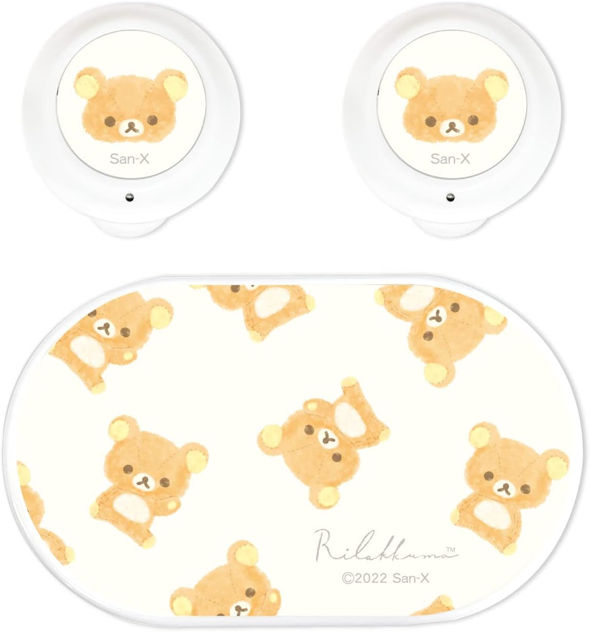 Gourmandise Rilakkuma GRC-302A Fully Wireless Stereo Earphones, Full Size, W 2.1 X H 1.3 X D 1.3 Inches (54 X 33.5 X 33 image number 3