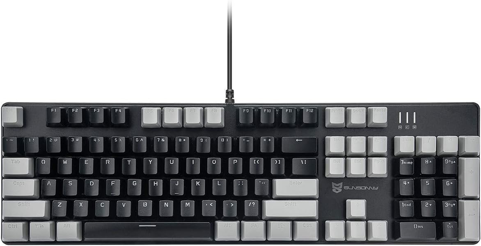 Mechanical Gaming Keyboard | Hot Swappable Mechanical Keyboard | Ice Blue Backlit Keyboard with Brown Switches and 104 Keys | Wired Gaming Keyboard | Mechanical Keyboard, PC Gaming Keyboards