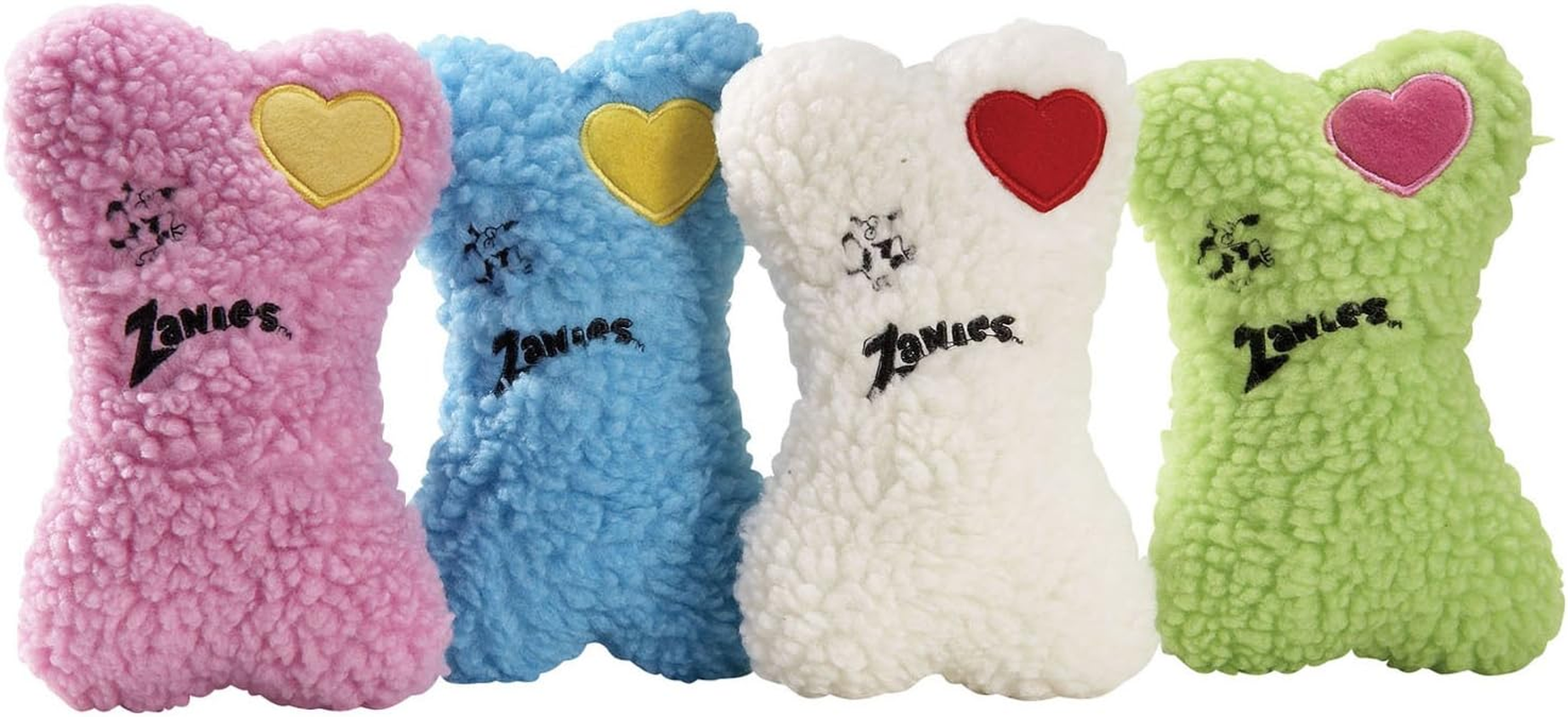 Zanies Embroidered Berber Bone Dog Toys, Pink - Pink image number 4