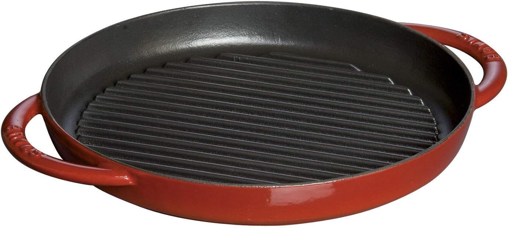 Staub 40510-309 Pure Grill round Cherry, 10.2 Inches (26 Cm), Grill Pan, Both Handed, Enamel, Induction Compatible, Japanese Authentic Product image number 4