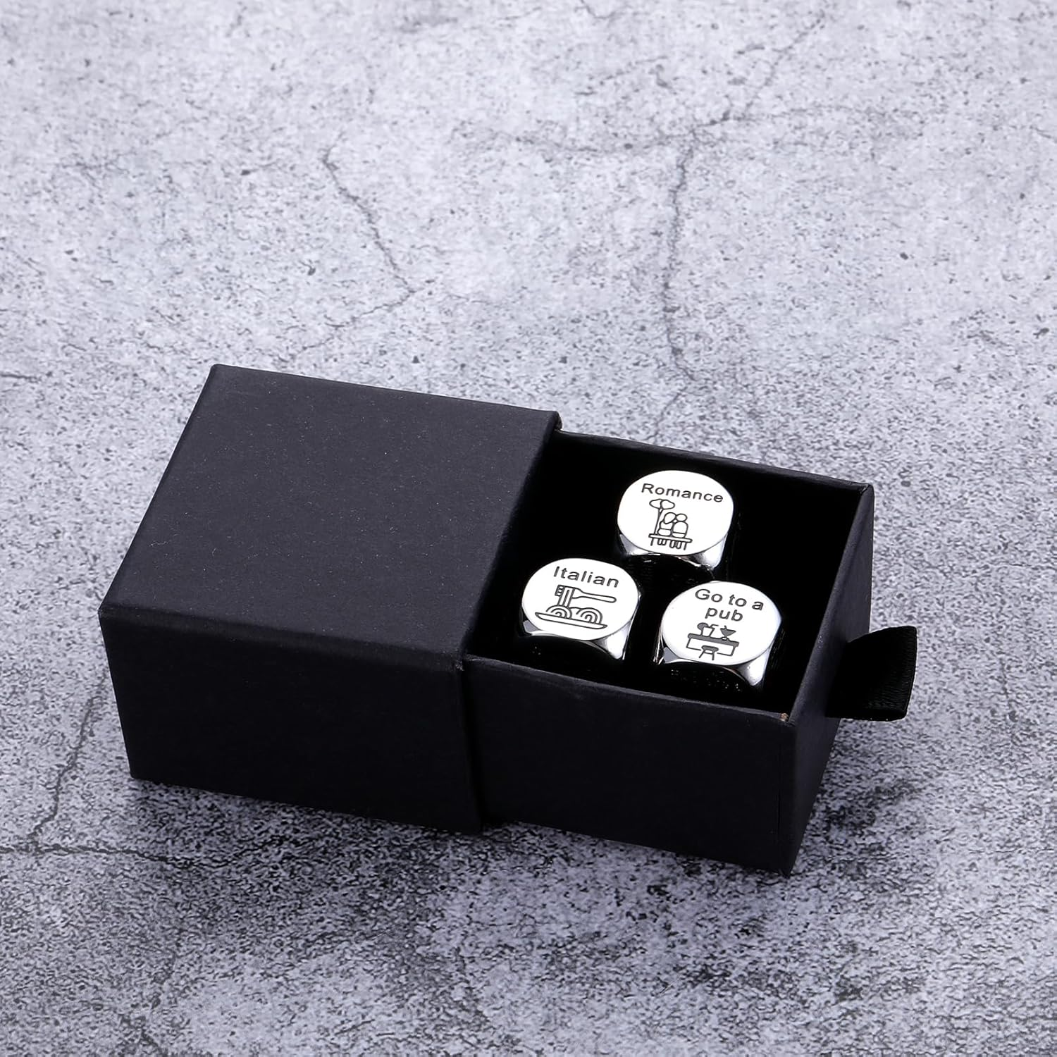 Anniversary Date Night Gifts for Couples One Year Anniversary Valentines Day Gifts for Him Her Food Movie 3PCS Dice Decider Funny Christmas Birthday Gifts for Boyfriend Husband from Girlfriend Wife image number 2