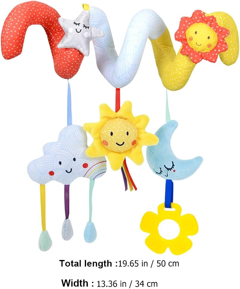 SAFIGLE Baby Shaking Toys Colorful Crib Hanging Toys for Infants Spiral Stroller and Car Seat Decoration Engaging Tummy Time Toys image number 2