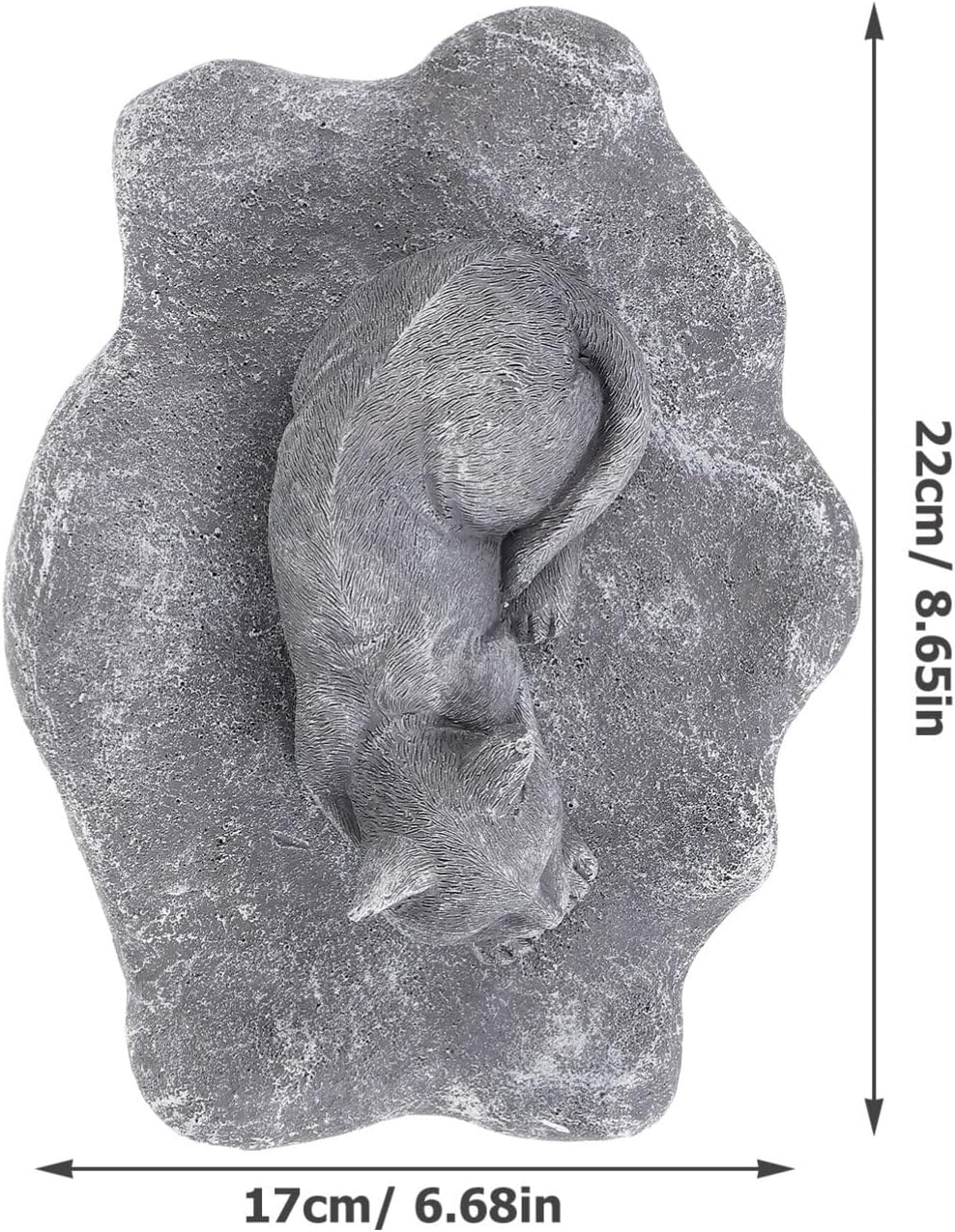TEHAUX Pet Memorial Stone Statue, Cat Resin Tombstone, Dog Headstones, Memorial Garden Ornaments for Garden, Lawn, Home Decor image number 3