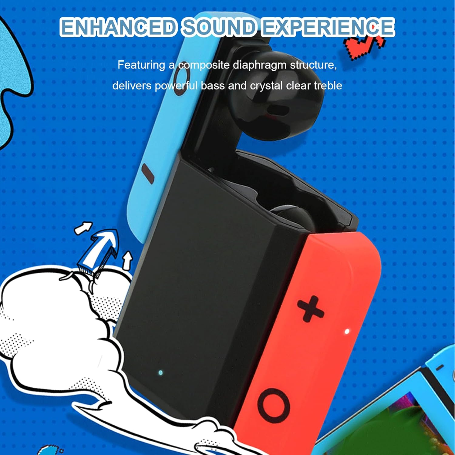 Plyisty Wireless Earbuds for Games, Bluetooth 5.4 In-Ear Earphones with Charging Case, Active Noise Cancelling, Low Latency, Stable Connection, Balanced Sound image number 3