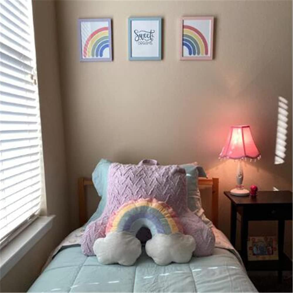 JIANEEXSQ Cloud Rainbow Shaped Pillow Home Decorative Creative Cushion Plush Stuffed Pillow Candy Color Cushion image number 2
