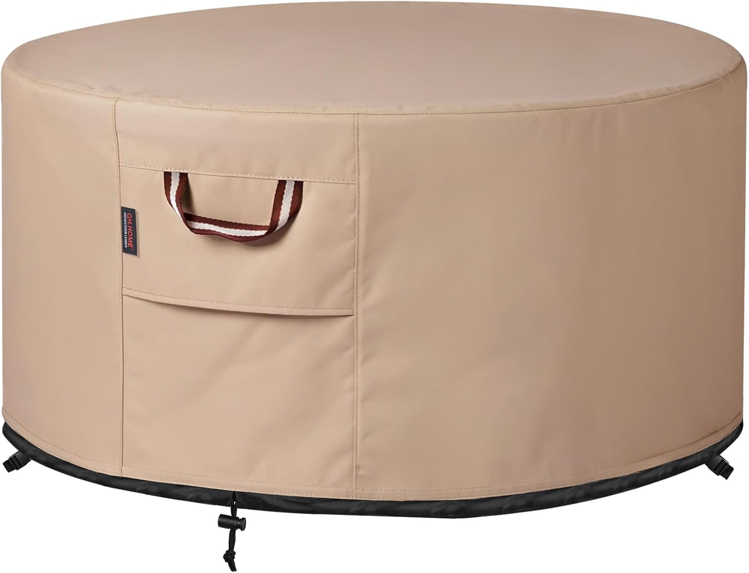 QH.HOME Fire Pit Cover Square Heavy Duty Fabric 100% Waterproof, Fits Outdoor for 29&rdquo;,30 Inch,31 Inch,32 Inch Fire Pit/Table Cover,Gas Fire Pit Cover (32&rdquo;L X 32&rdquo;W X 24&rdquo;H,Black)