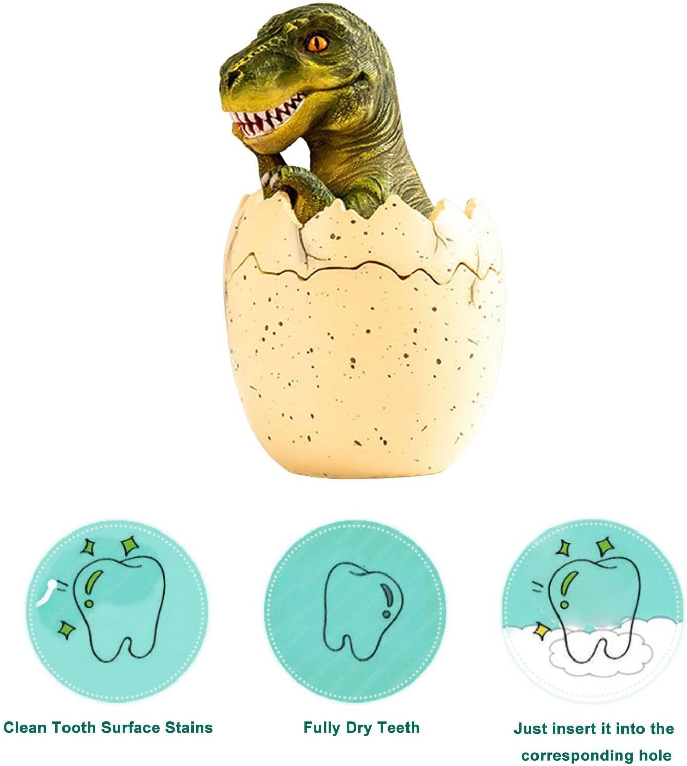 Baby Teeth Keepsake Box &ndash; Dinosaur Egg Shape Tooth Fairy Holder, Creative Tooth Organizer Gift | Kids First Teeth Container, Cute Toddler Tooth Storage Case with Nursery Memory Setup or Birthday Surpr image number 5