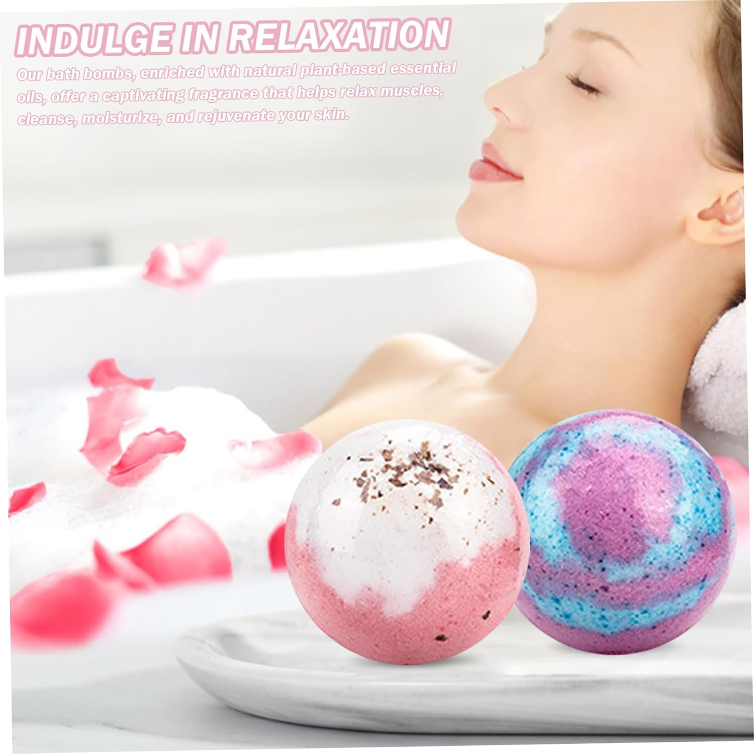 Bath Bombs for Women 12PCS Natural Ingredient Shower Bombs Moisturizes Soothes the Skin, Relieve Stress Bath Bubbles Spa Essential for Women Relaxing