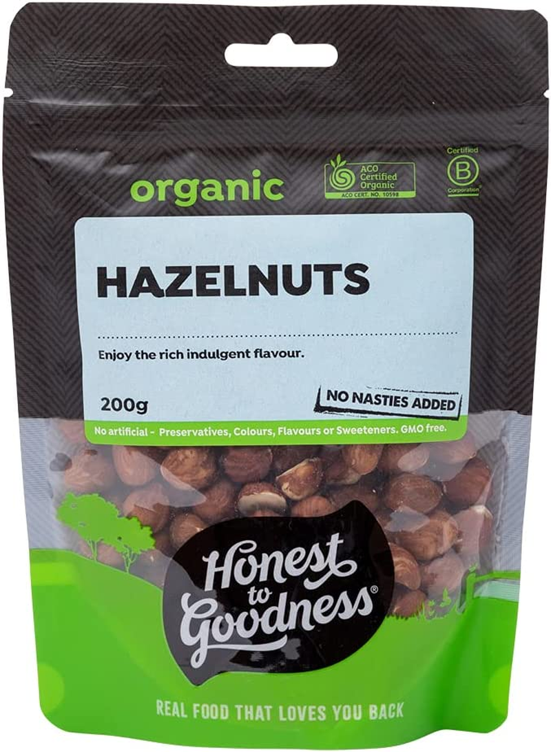 Honest to Goodness Organic Hazelnut Kernels, 200 Grams - a Luxurious Flavor and a Delightful Crunch! Famously Complementing Chocolate, Nutrient Dense and a Pantry Staple. image number 4