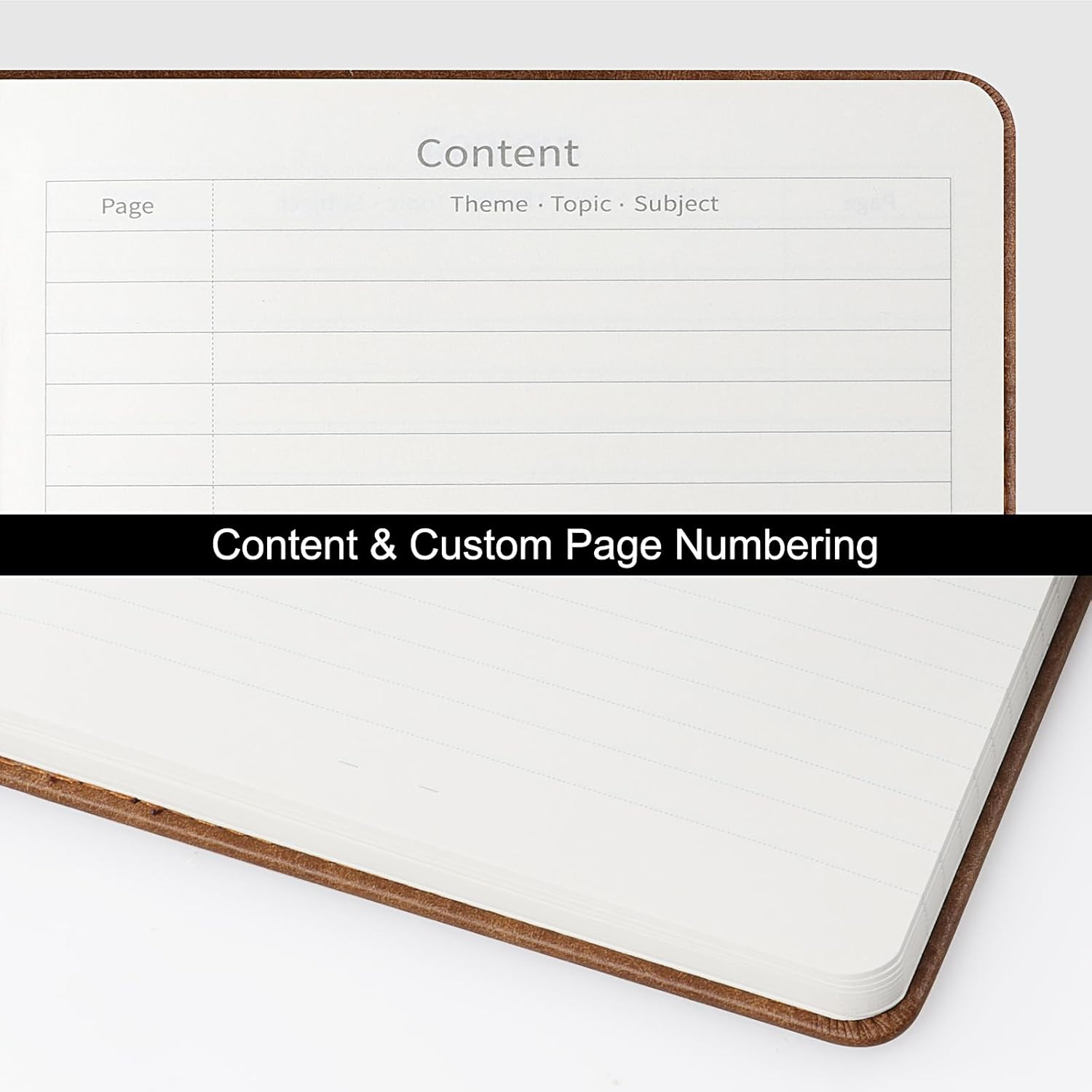 A5 Lined Journal Notebook with Tower Buckle, 256 Pages Leather Hardcover Notebook for Personal Writing, Study, Office, Travel Records(Dark Green) image number 1