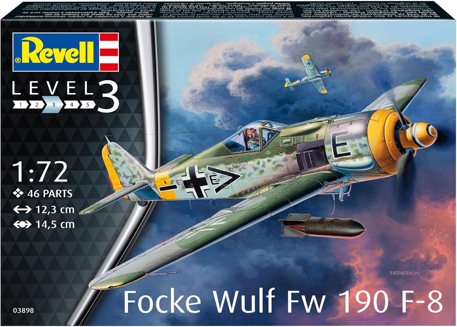 Revell 1:72 Scale Level 3 Focke Wulf Fw190 F-8 Model Kit image number 4