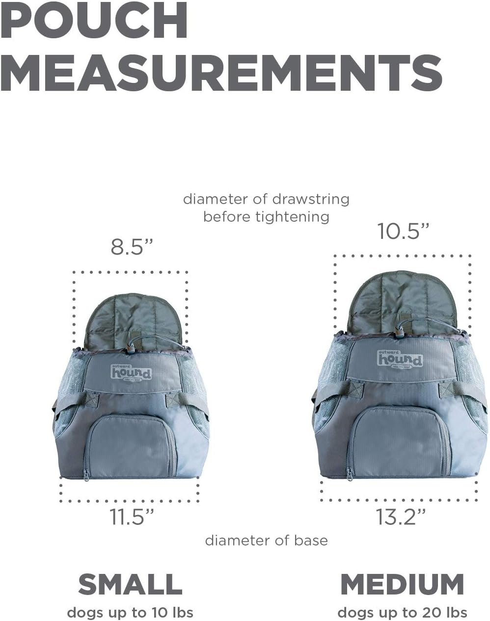 Outward Hound Poochpouch Dog Carrier, Front Carrier for Small Dogs by , Small, Grey