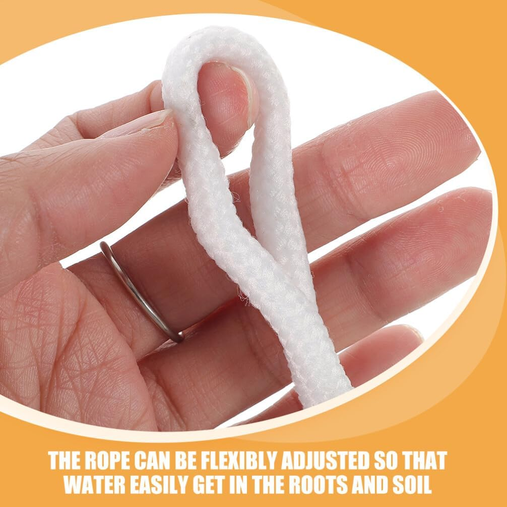 SUPVOX 1 Gardening Self-Absorbing Flower Pots Houseplants Perlite for Plants Hydroponics Supplies Cotton Water Absorption Thread Cotton Hydroponic Rope Garden Supply White Cotton Rope image number 2