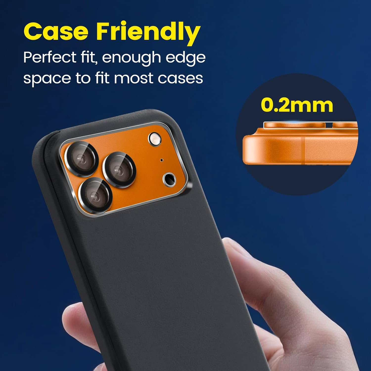 TQLGY 3 Pack Camera Lens Protector for Iphone 17 Pro Max 6.9", 9H Tempered Glass, HD Clear, Anti-Scratch, Strong Adhesion, Case Friendly, Easy Installation image number 4