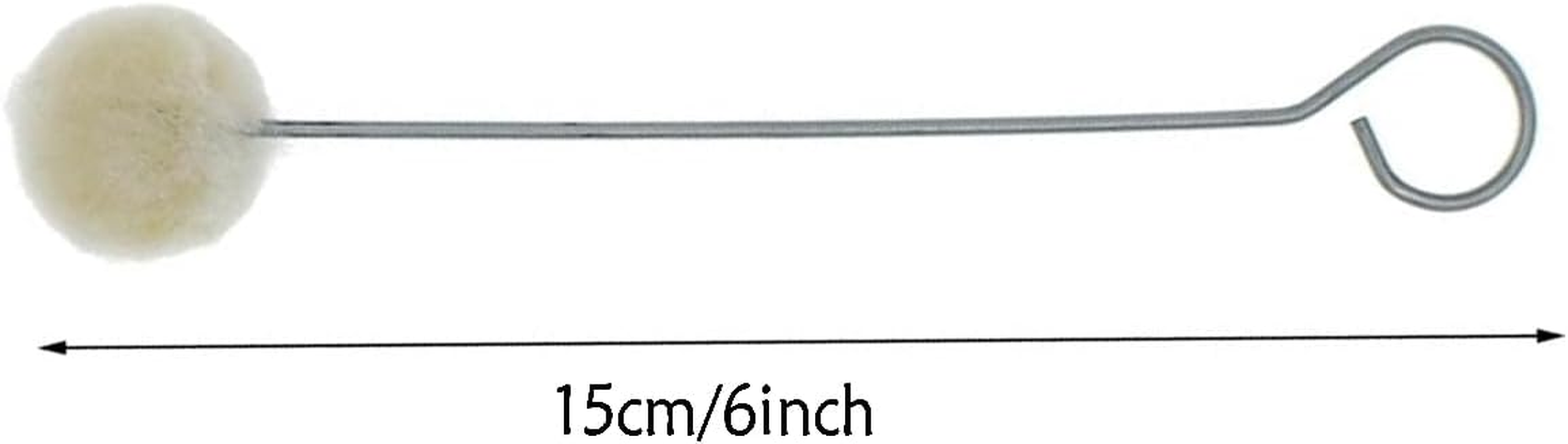 100Pcs Wool Daubers Ball Brush Leather Dye Dauber Dyeing Applicator with Metal Handle for DIY Crafts Projects (100) image number 1