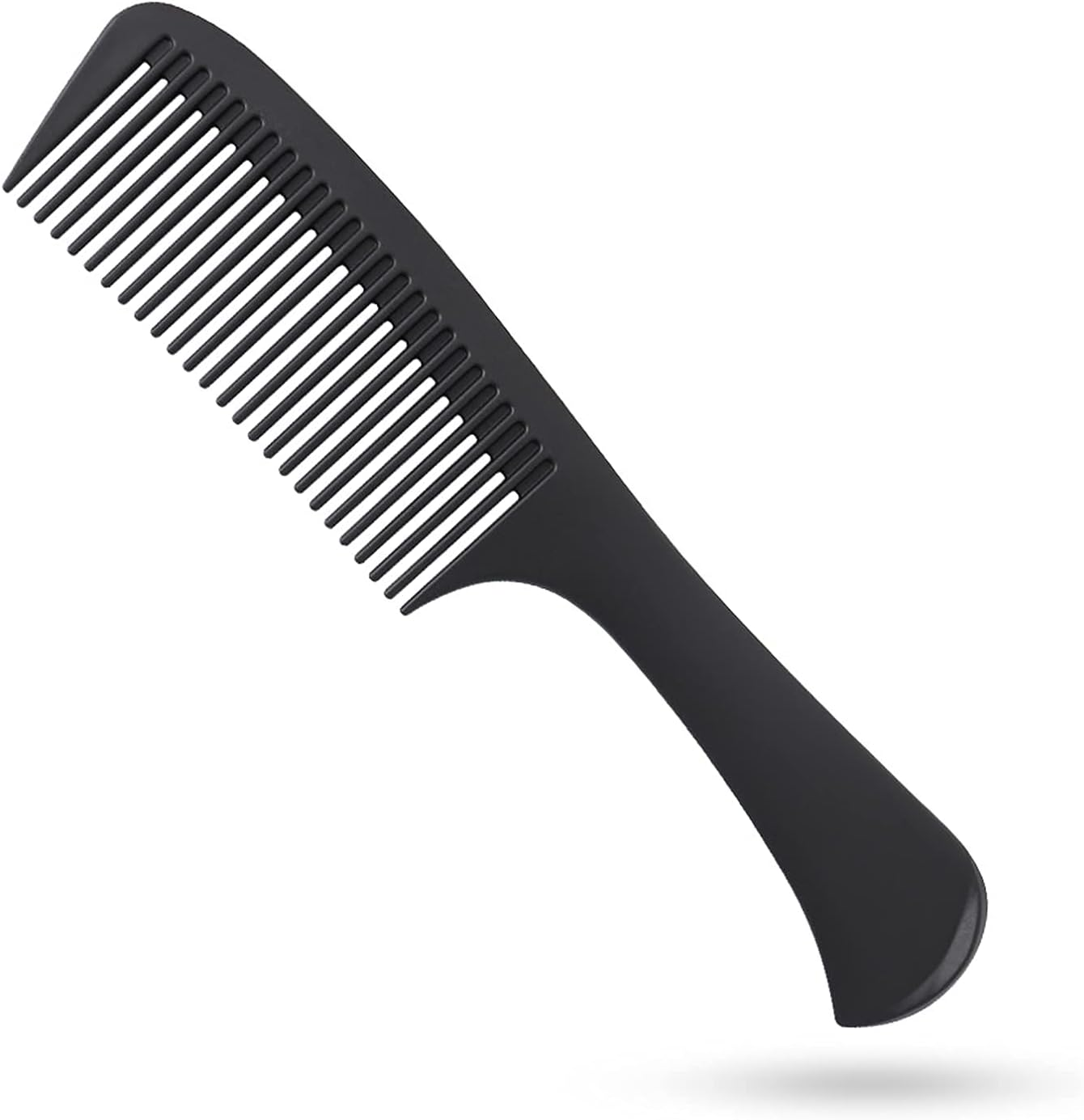 Large Detangling Comb with Professional Handle - Carbon Fiber, Cutting, Hairdressing, Styling, round Tooth, Barber, Travel Hair Comb for Men and Women （Pack of 1） image number 3