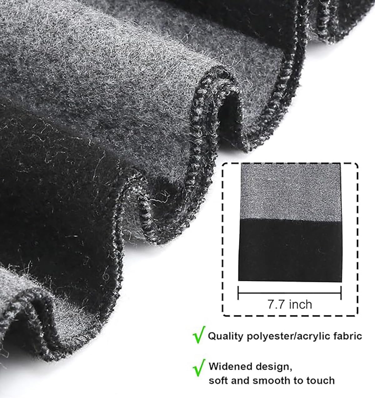 Halloween Costume Accessories for Men Black Gray Striped Mens Scarf Cosplay image number 4