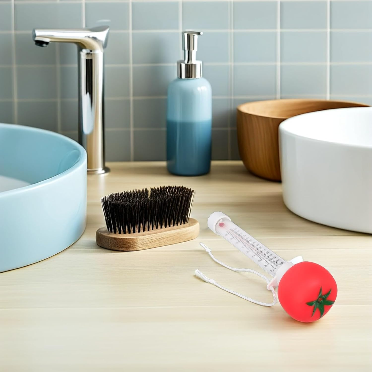 Yardenfun Floating Pool Thermometer for Accurate Water Temperature Gauge with Cartoon Tomato Design Suitable for Swimming Pools Spas Baths Ponds Easy Read Floating Gauge for Indoor Outdoor image number 5