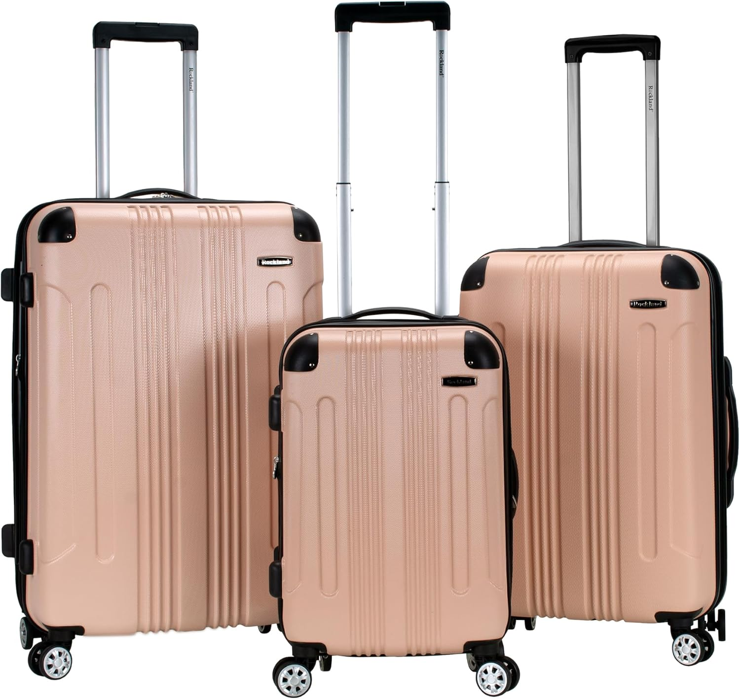 Rockland Hardside Expandable Luggage with Spinner Wheels, Multicolor, Blue, 28-24-20-Inch, London Hardside Expandable Luggage with Spinner Wheels