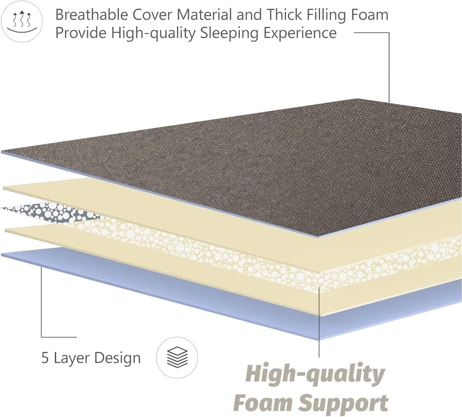 Japanese Floor Mattress Futon Mattress, Thicken Tatami Mat Sleeping Pad Foldable Roll up Mattress Dormitory Mattress Pad Floor Lounger Pillow Bed (Charcoal Grey, 150 X 200 Cm) image number 5