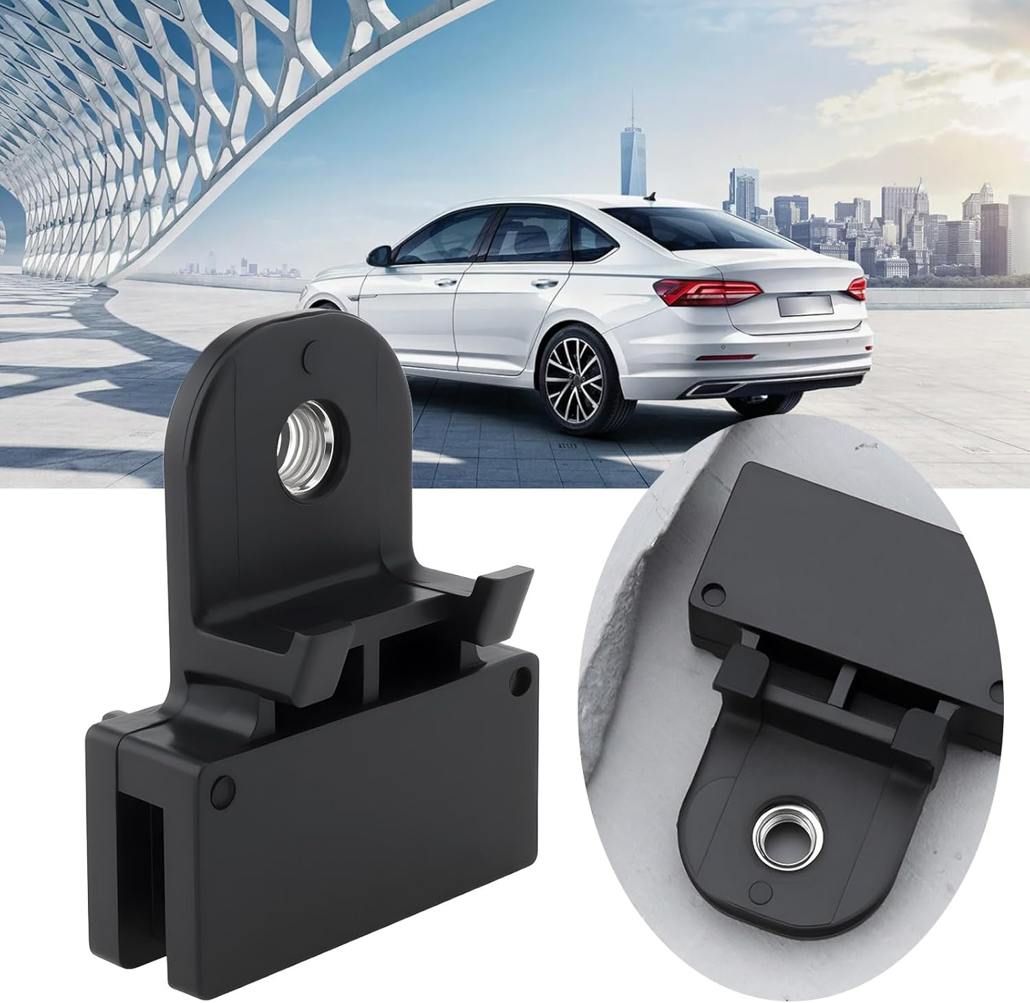 Emsea 4Pcs Car Window Door Glass Retaining Clips M6 39.5X48X19Mm for Car Window Glass Regulator Bracket image number 1