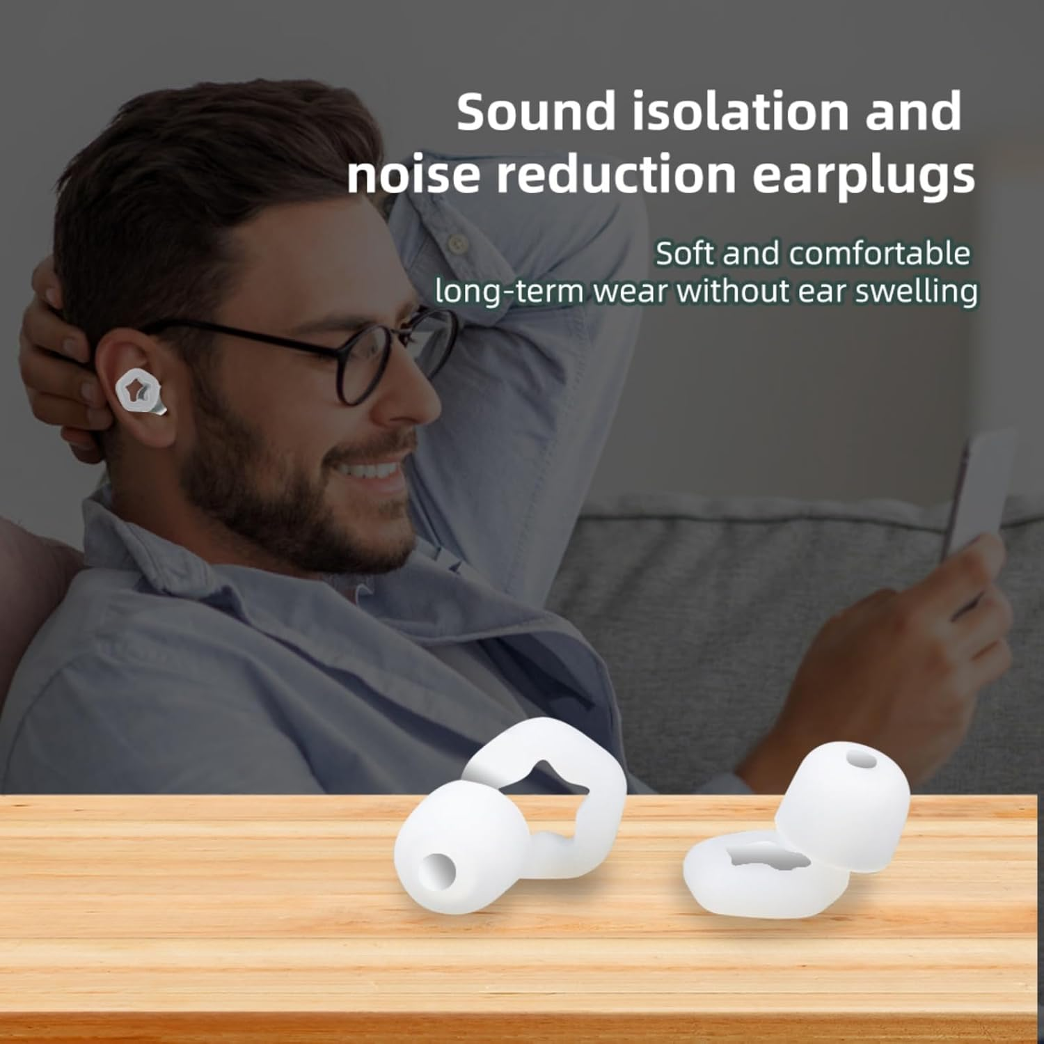 3 Pair Ear Plugs for Sleeping, Reusable Noise Canceling Earbuds for Sleep - Ultra Soft Silicone Hearing Protection, Noise Reduction - Available in S, M, L Sizes - 28Db (Pink) image number 3