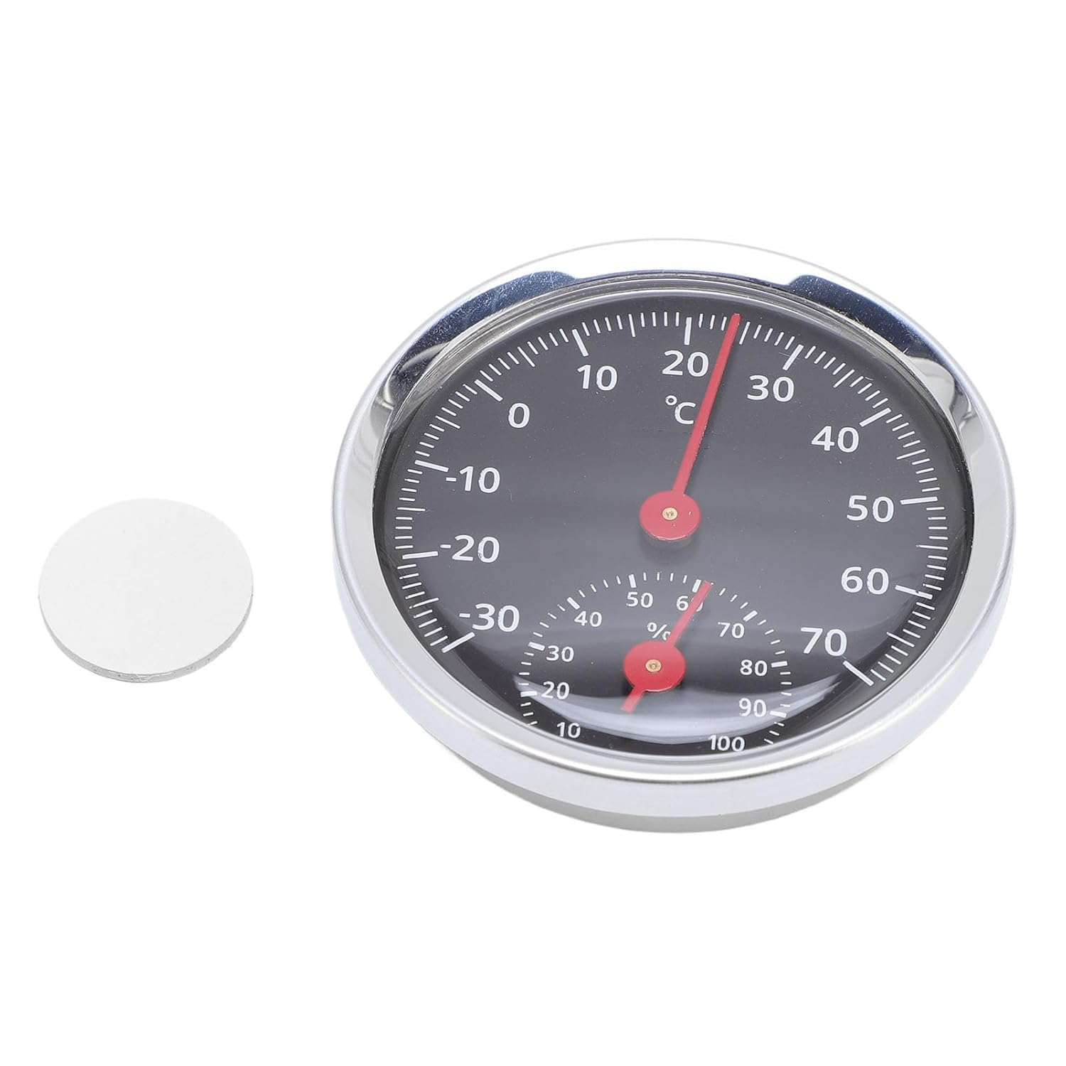 Cryfokt Temperature Humidity Meter Car Thermometer Aluminum Alloy without Battery Indoor Auto Sensor image number 6