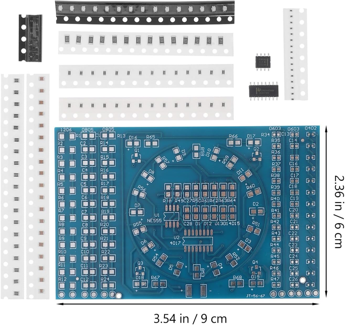 JECOMPRIS 1Set Soldering Kit with Pcb Board for Electronic Component Practice Engineers and Enthusiasts to Hone Welding Skills image number 5
