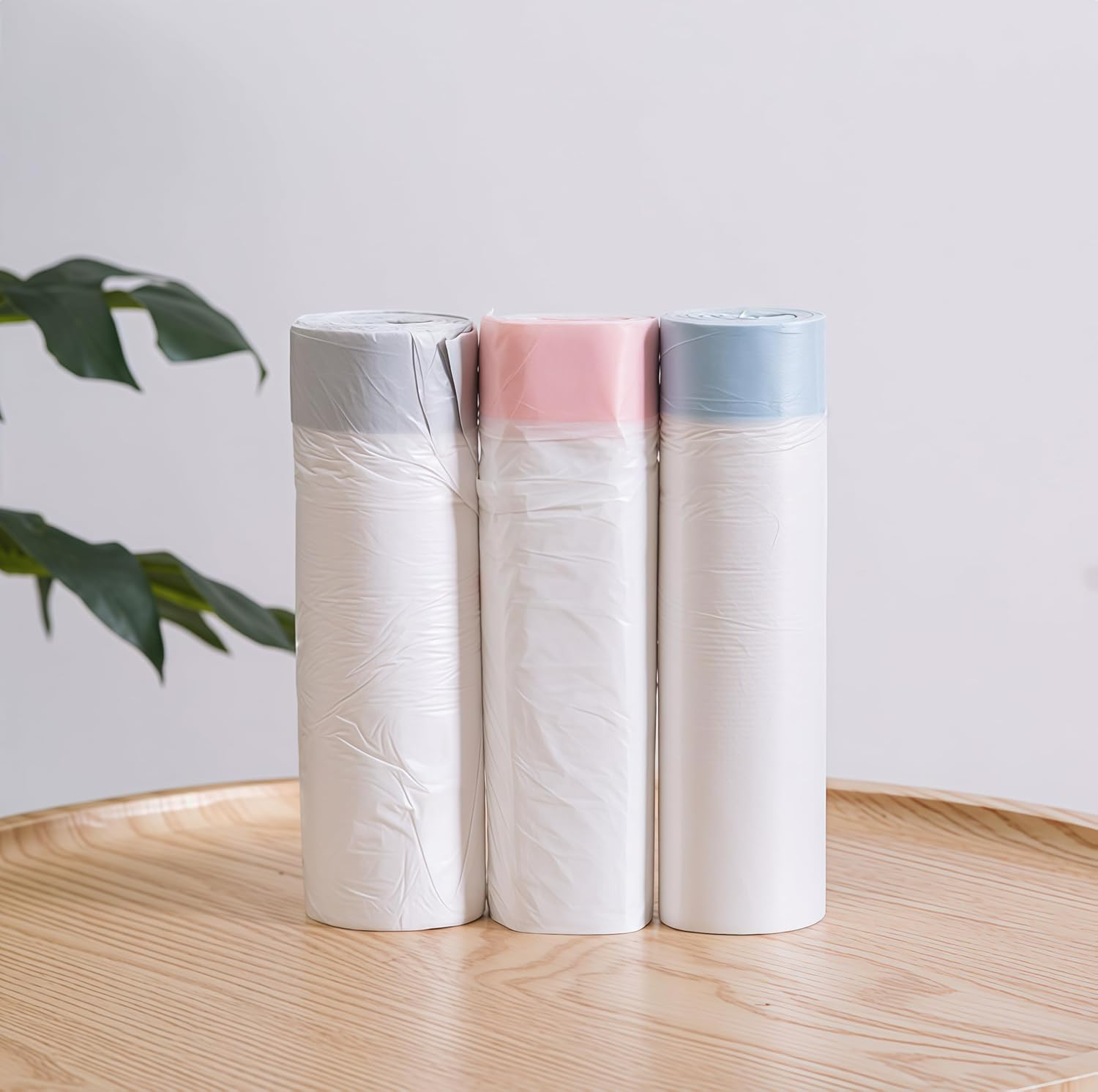 Drawstring Bin Bags, 15L, 3 Rolls Rubbish Bags,45X50Cm, White Garbage Bags for Kitchen, Bedroom, Office image number 4