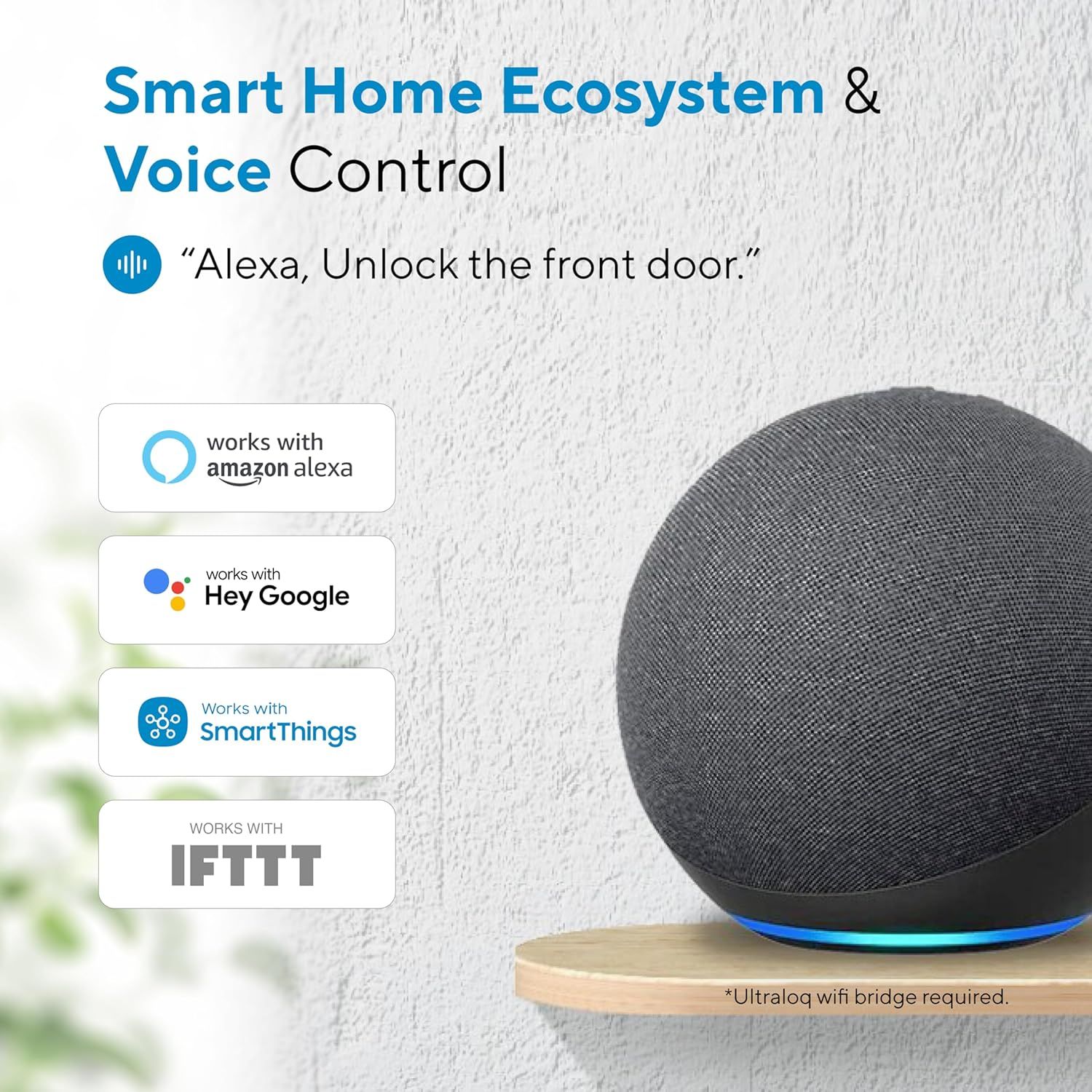 ULTRALOQ Smart Lock U-Bolt (Satin Nickel), 5-In-1 Keyless Entry Door Lock with Bluetooth and Keypad, Smart Door Lock Front Door, Non-Fingerprint Deadbolt Lock Edition