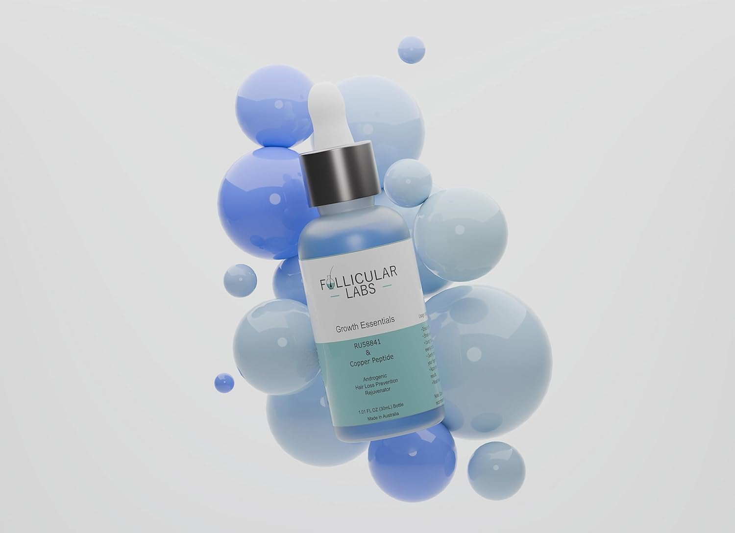 5% RU58841 DHT Blocker & Copper Peptides Hair Loss Prevention and Regrowth Treatment