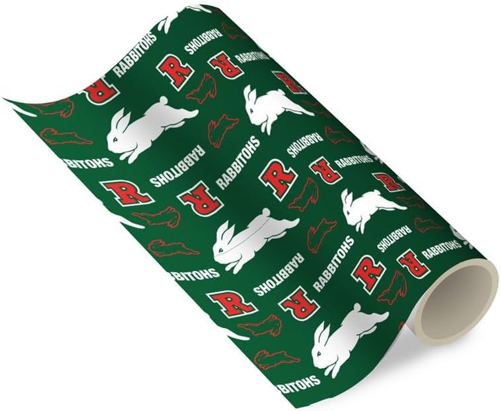 NRL Wrapping Paper - South Sydney Rabbitohs - - Gift Wrap - 49Cmx69Cm