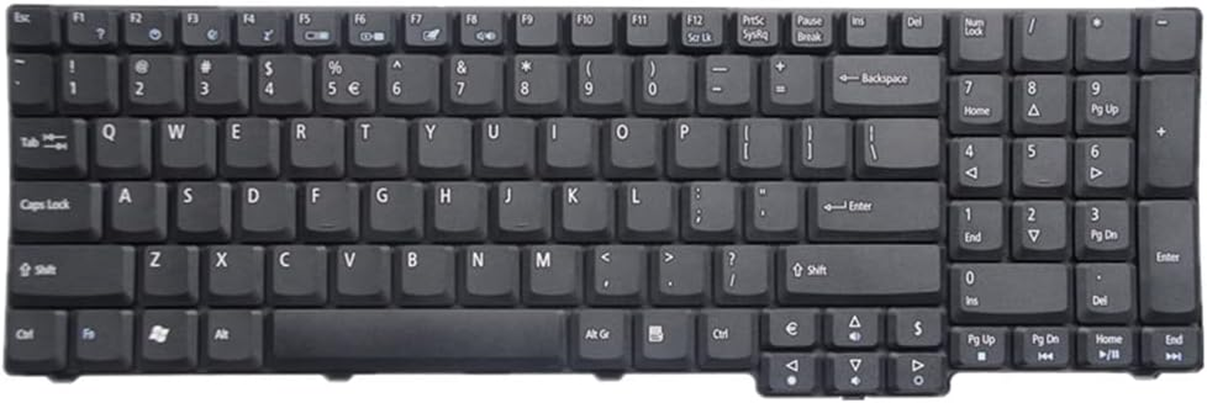 Laptop Keyboard for ACER for Ferrari 1200 Colour Black US United States Edition image number 1