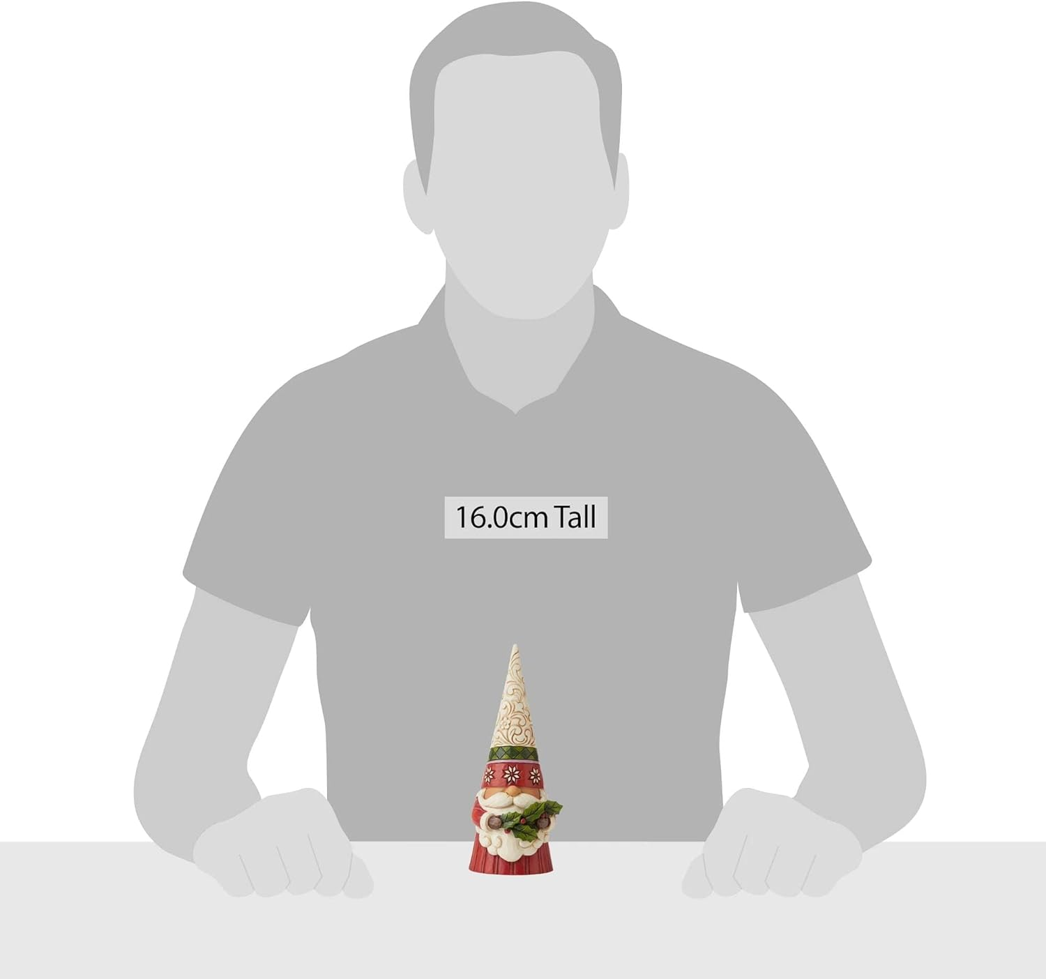 Heartwood Creek Jim Shore Christmas Gnome Holding Holly, 16Cm, Red,6009180 image number 4